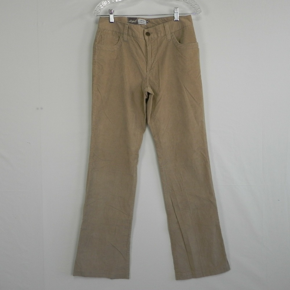 IZOD Jeans Womens 6 Bootcut Corduroy Military Chic Stretch 5-Pocket Khaki NWT